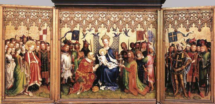 Stefan Lochner Altarpiece of the Patron Saints of Cologne Germany oil painting art